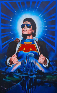 Michael Jackson - naar origineel van Nate Giorgio Acryl 160x100 cm